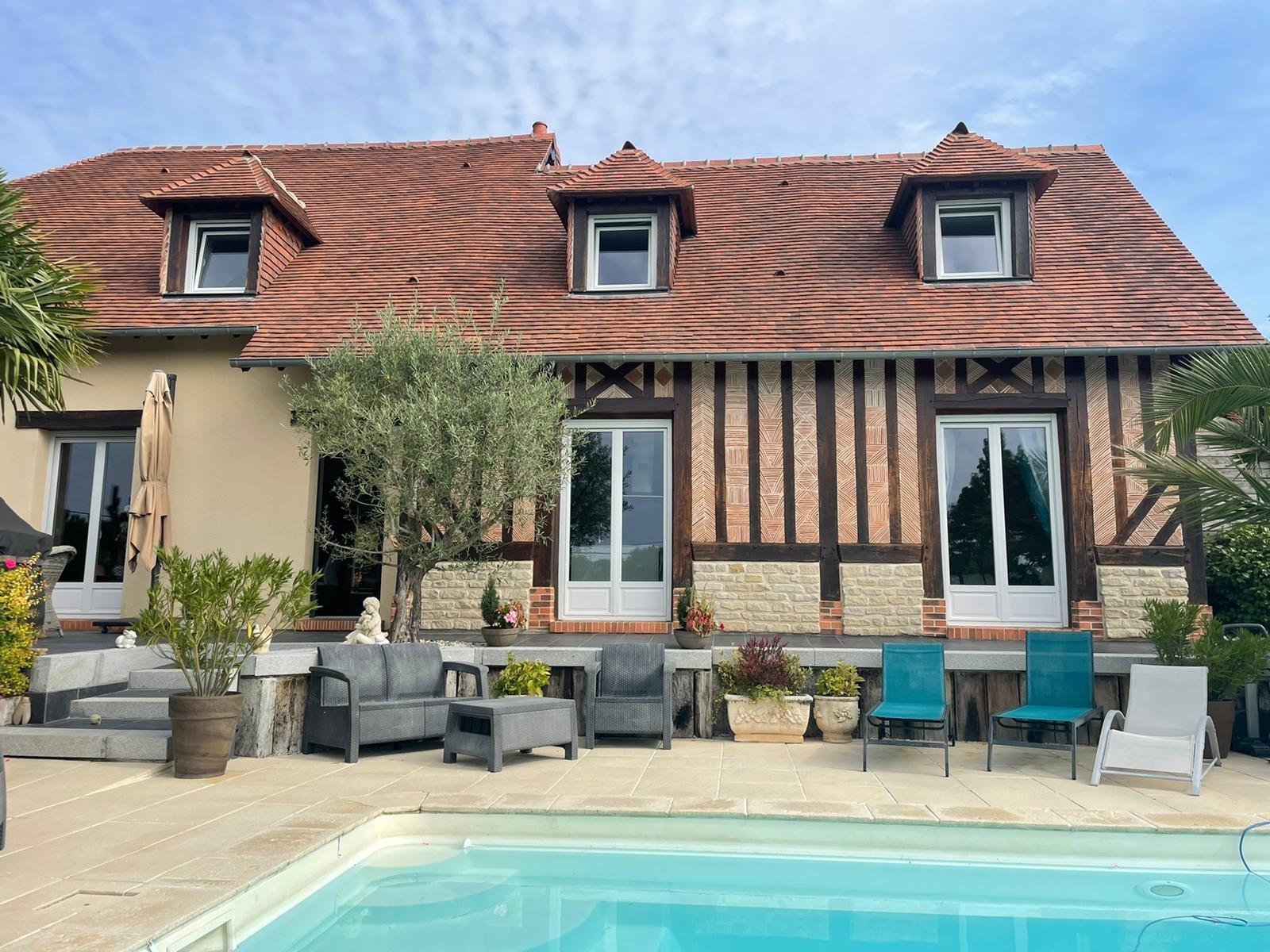 Maison normande avec piscine – photo 1